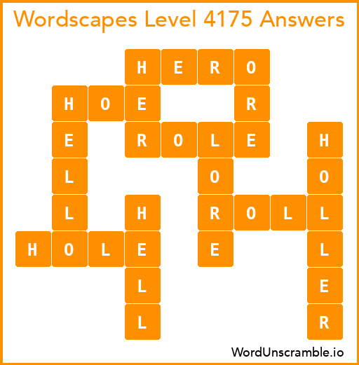 Wordscapes Level 4175 Answers