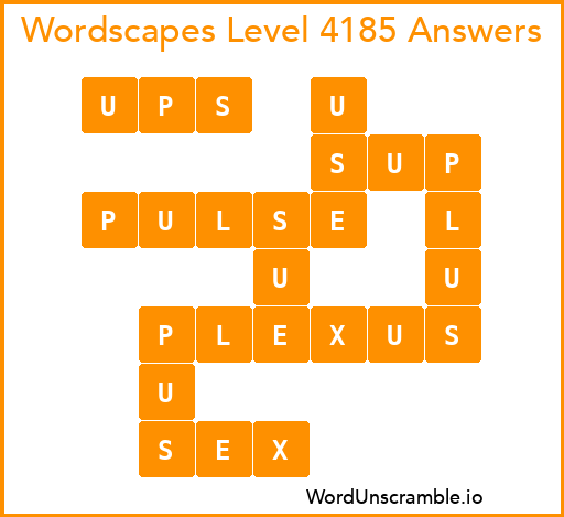 Wordscapes Level 4185 Answers