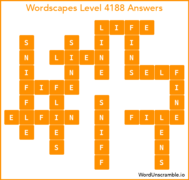 Wordscapes Level 4188 Answers