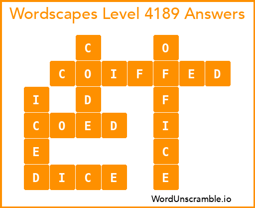 Wordscapes Level 4189 Answers