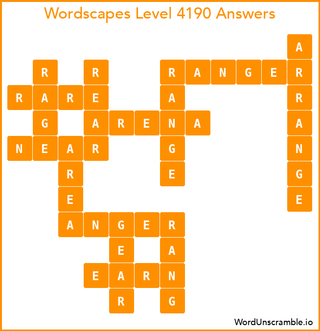 Wordscapes Level 4190 Answers