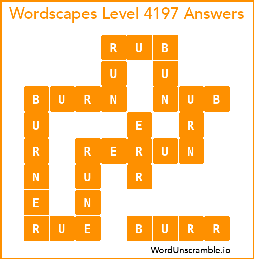Wordscapes Level 4197 Answers