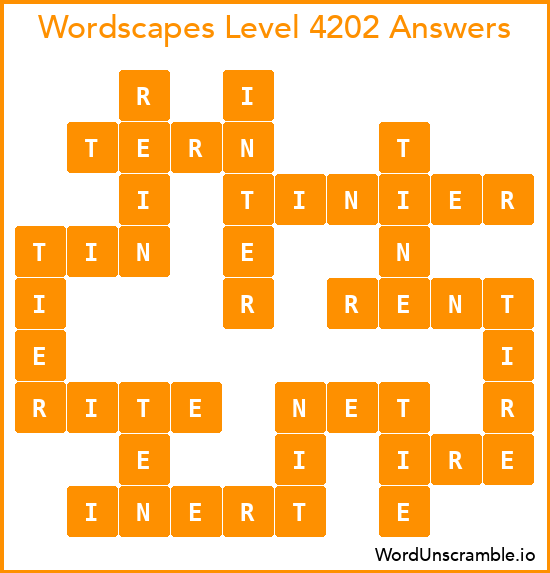 Wordscapes Level 4202 Answers