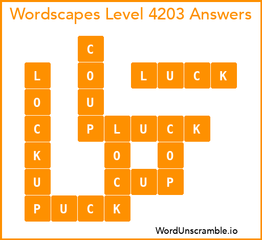 Wordscapes Level 4203 Answers