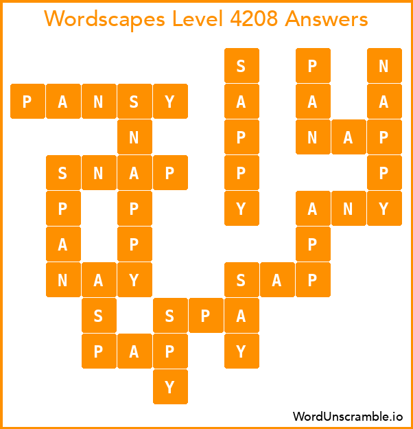 Wordscapes Level 4208 Answers