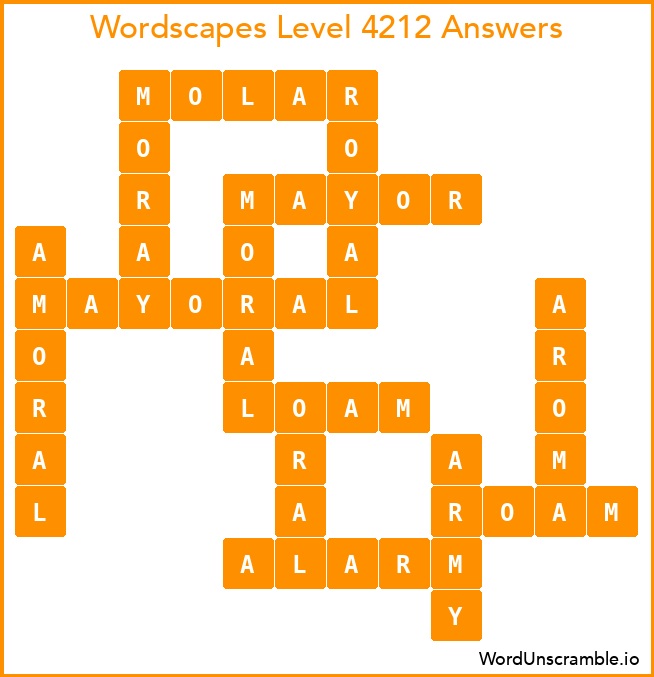 Wordscapes Level 4212 Answers