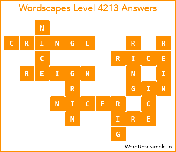 Wordscapes Level 4213 Answers