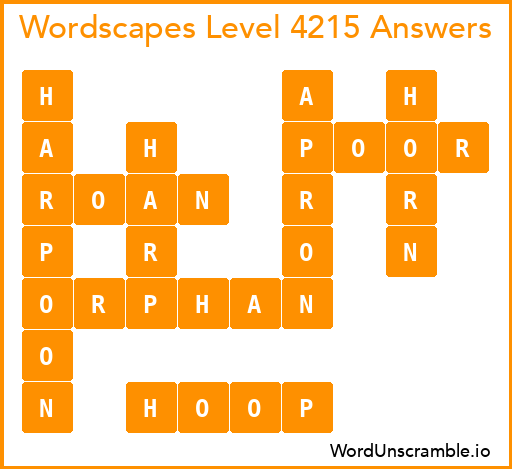 Wordscapes Level 4215 Answers