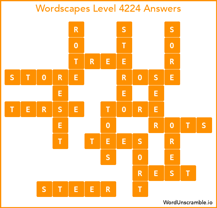 Wordscapes Level 4224 Answers