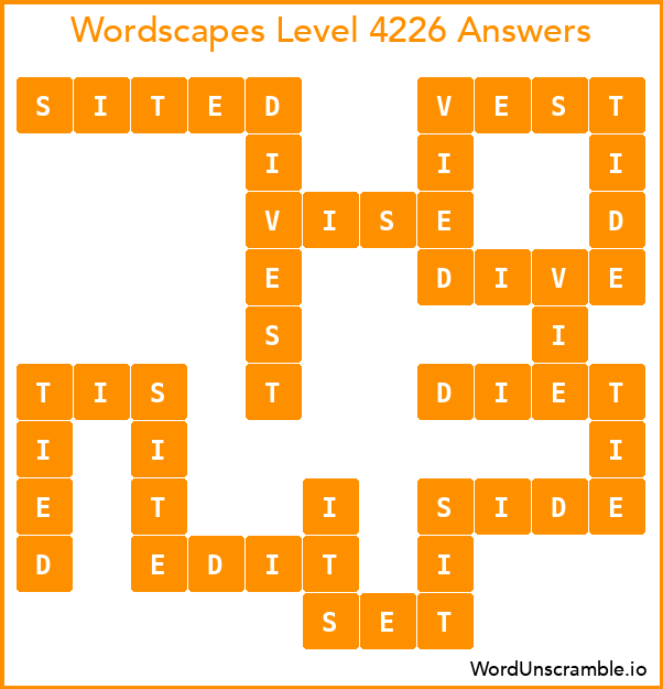 Wordscapes Level 4226 Answers