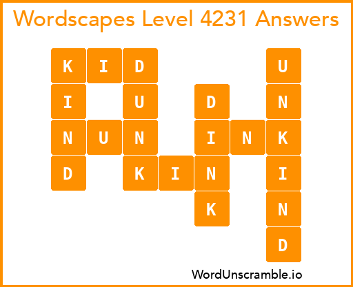 Wordscapes Level 4231 Answers