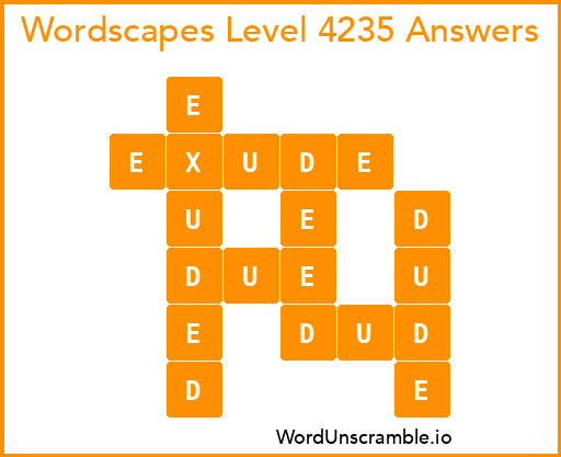 Wordscapes Level 4235 Answers