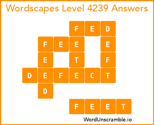 Wordscapes Level 4239 Answers
