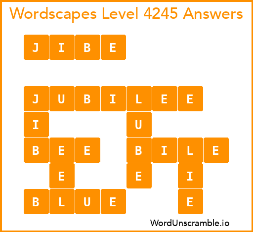 Wordscapes Level 4245 Answers