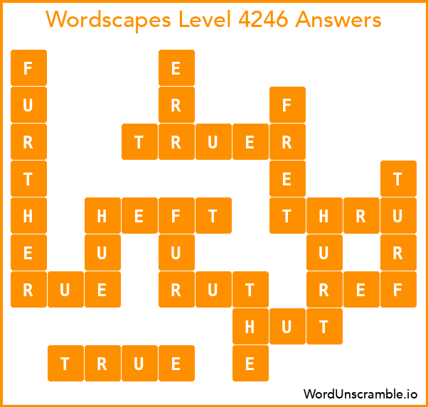 Wordscapes Level 4246 Answers