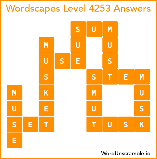 Wordscapes Level 4253 Answers