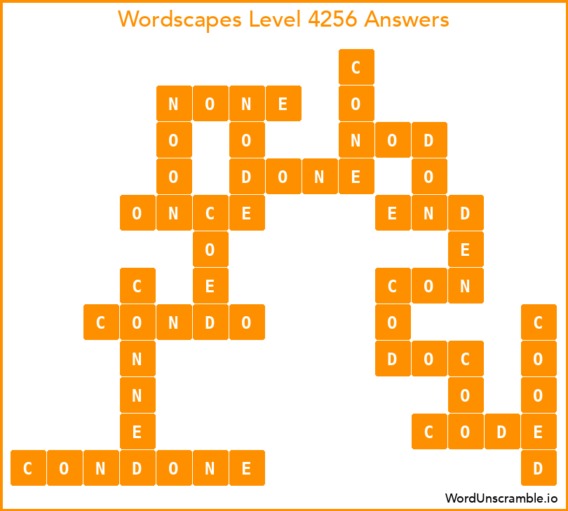 Wordscapes Level 4256 Answers