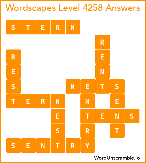 Wordscapes Level 4258 Answers