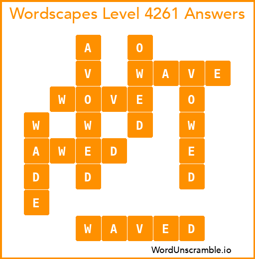 Wordscapes Level 4261 Answers