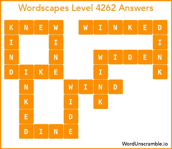 Wordscapes Level 4262 Answers