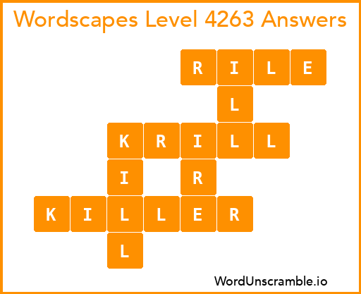 Wordscapes Level 4263 Answers