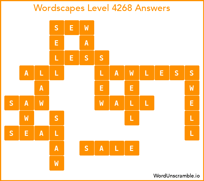Wordscapes Level 4268 Answers