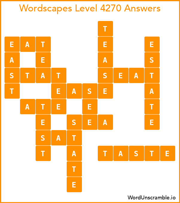 Wordscapes Level 4270 Answers