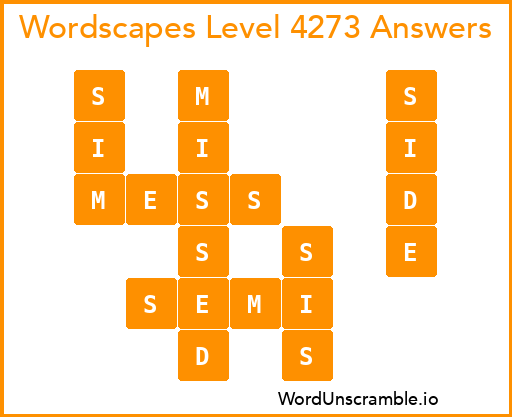 Wordscapes Level 4273 Answers