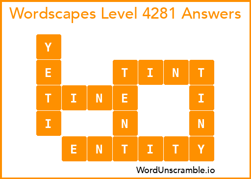 Wordscapes Level 4281 Answers