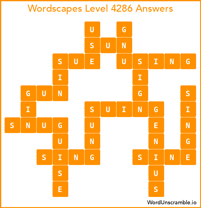 Wordscapes Level 4286 Answers