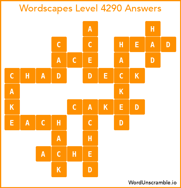 Wordscapes Level 4290 Answers