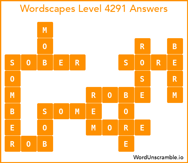 Wordscapes Level 4291 Answers
