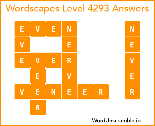 Wordscapes Level 4293 Answers