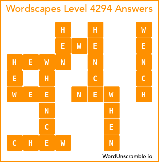 Wordscapes Level 4294 Answers