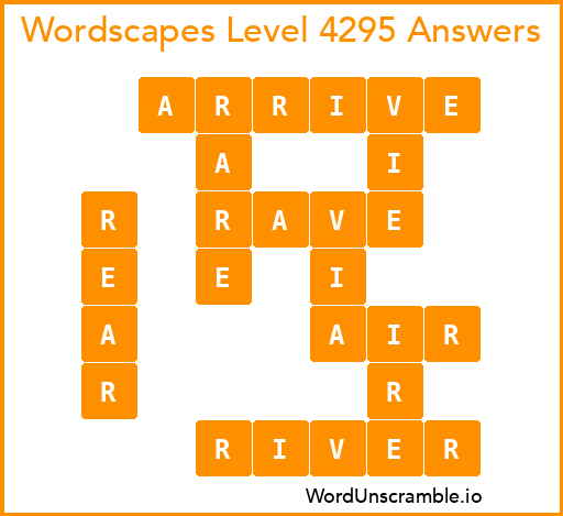 Wordscapes Level 4295 Answers