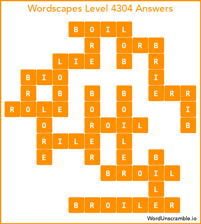 Wordscapes Level 4304 Answers