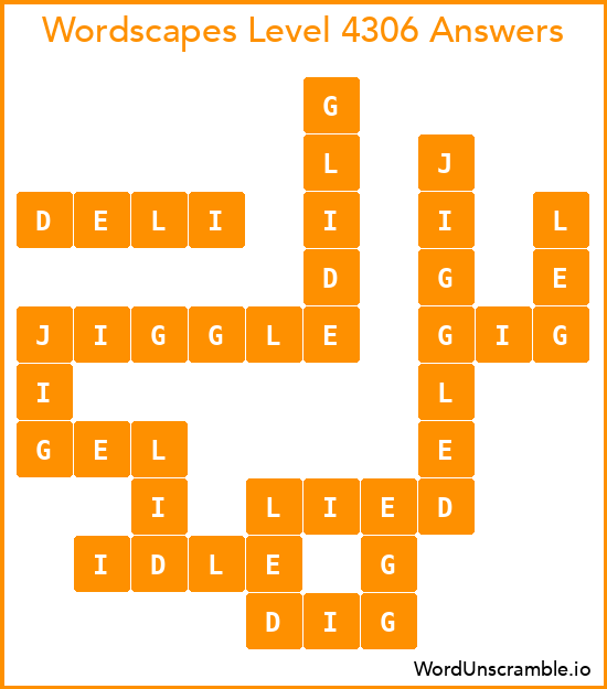Wordscapes Level 4306 Answers