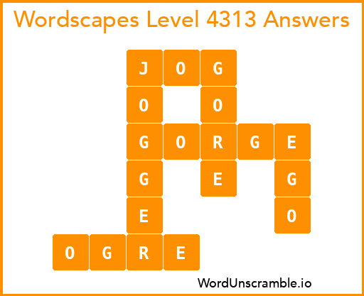 Wordscapes Level 4313 Answers