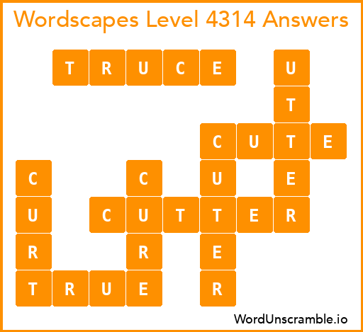 Wordscapes Level 4314 Answers