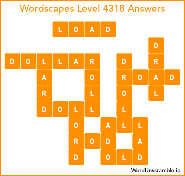 Wordscapes Level 4318 Answers