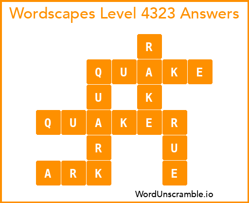 Wordscapes Level 4323 Answers