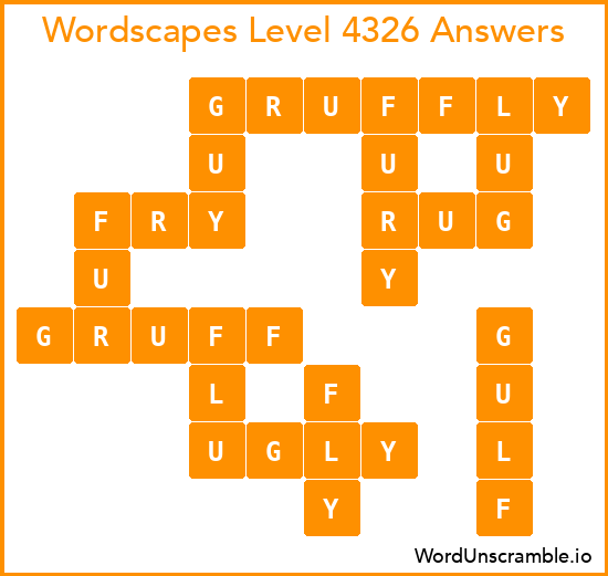 Wordscapes Level 4326 Answers