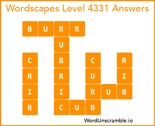 Wordscapes Level 4331 Answers
