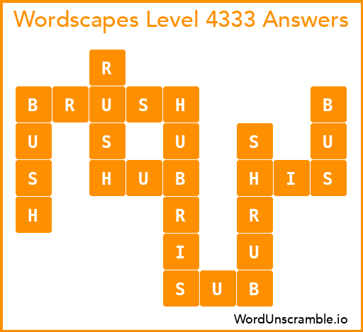 Wordscapes Level 4333 Answers