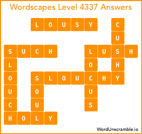 Wordscapes Level 4337 Answers