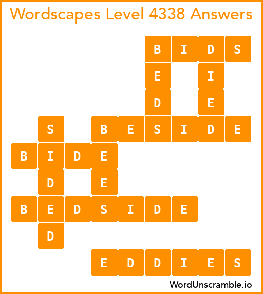 Wordscapes Level 4338 Answers