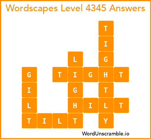 Wordscapes Level 4345 Answers