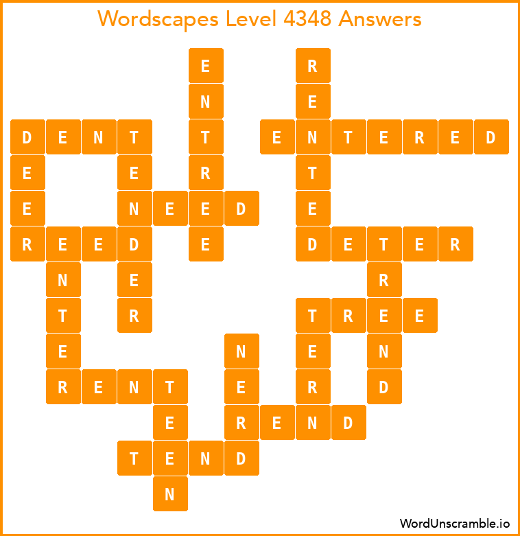 Wordscapes Level 4348 Answers