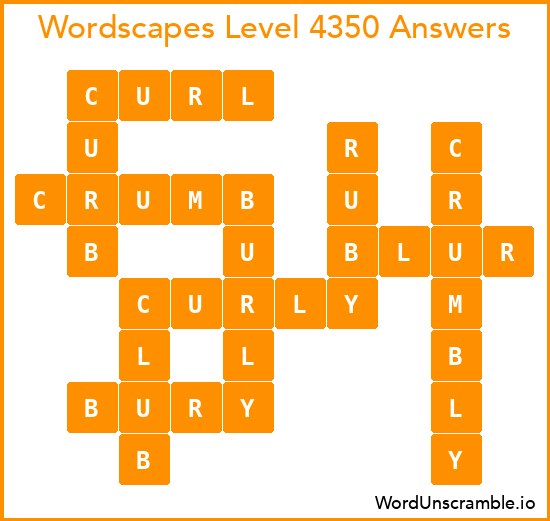 Wordscapes Level 4350 Answers