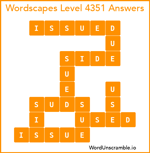 Wordscapes Level 4351 Answers